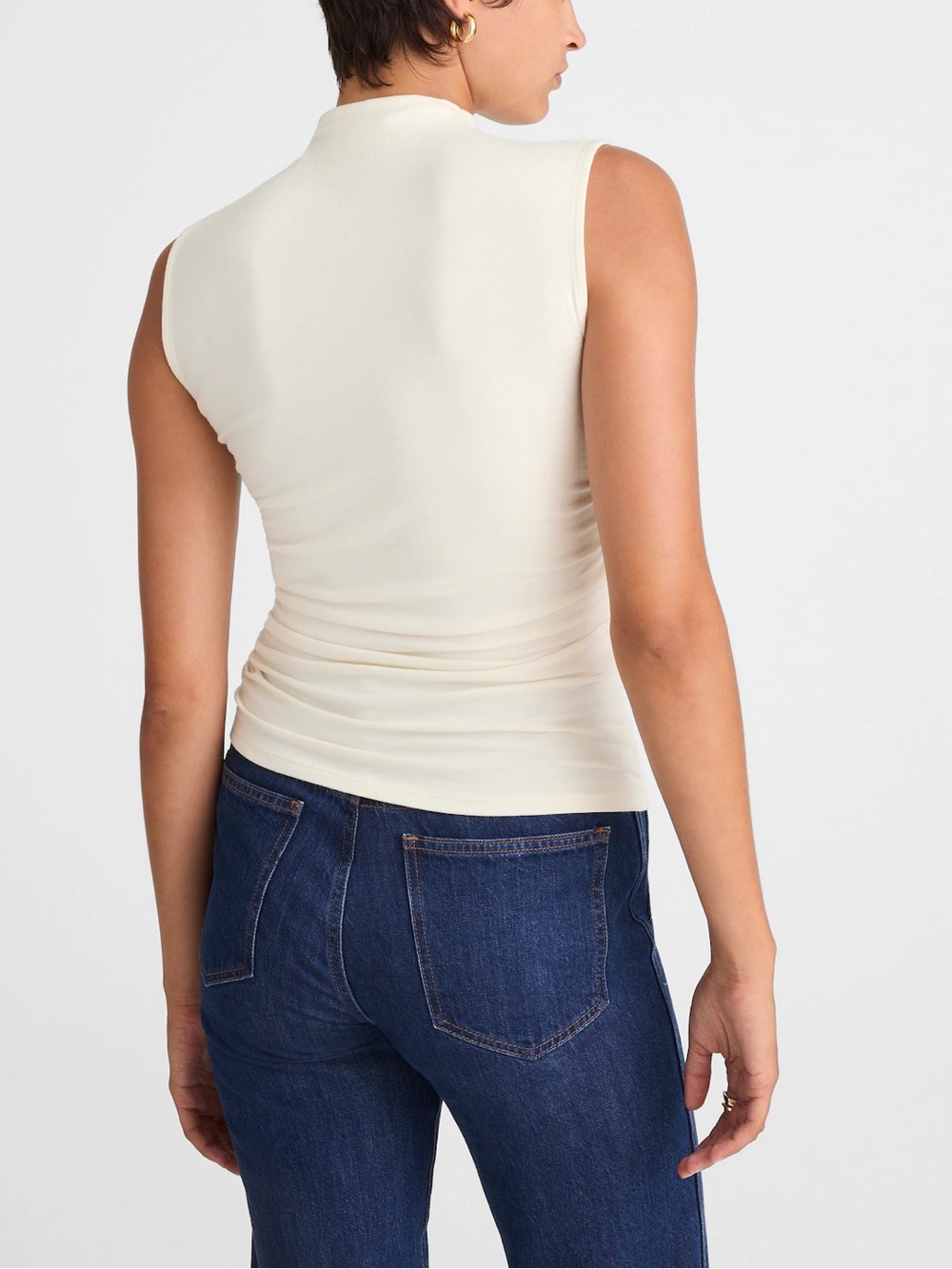 Madewell Ruched Mockneck Tank - Picture 4 of 10